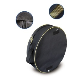 Husa de protectie pentru anvelopa, roata de rezerva 17" inch 170 x 670 mm, culoare negru cu dunga verde