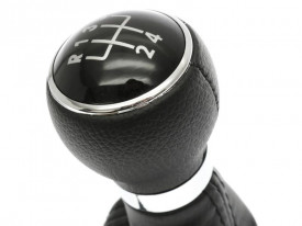 Husa schimbator cu nuca piele ecologica VW Golf 5 V 2003-2008, Golf 6 VI 2008-2012, Jetta 2005-2010, 5 trepte - Img 3