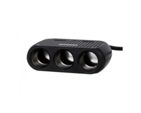 Incarcator auto splitter bricheta cu 3 Iesiri + 2 USB 120W 1512