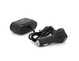 Incarcator auto splitter bricheta cu afisaj, 12V-24V, 2 iesiri soket 12V + 2 iesiri USB, 120W - Img 3