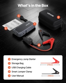 Jump Starter, 1500A, Jumper Baterie Auto, Booster Portabil Baterie Litiu 12V, Jump Box cu Lanterna in 3 moduri si cabluri, pentru motoare de pana la 6L Benzina si 4L Diesel - Img 7