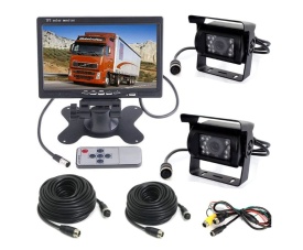 Kit de mers inapoi cu camera si monitor display de 7 inch 12V-24V pentru Camioane, Autocare, Bus-uri - Img 1