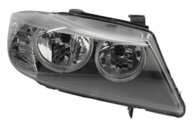 Lampa frontala Dreapta H7/H7, electric, cu motoras, culoare negru/cromat compatibil BMW seria 3 E90, seria 3 E91 2008-2012