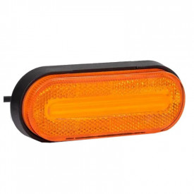 Lampa gabarit 124x51, LED, functie semnalizare, cu suport, galbena, 12-36V, FT-071-Z Fristom - Img 1