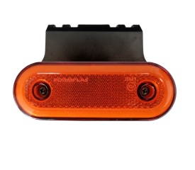 Lampa gabarit lateral, LED, Neon Efect, cu Suport, Galben, Forma Ovala, 12-24V