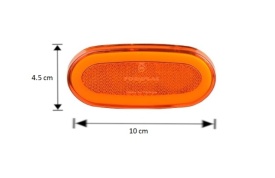 Lampa gabarit laterala, 28 LED, efect neon portocaliu, 12V-24V, pentru Mercedes Sprinter, Vokswagen, VW Crafter - Img 2