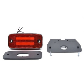 Lampa gabarit, lumina de clarificare, LED neon, Rosu, 12-24V, WAS Polonia 1139 W158 - Img 1