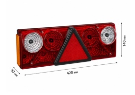Lampa spate camion, universala, 8 functii, cu cabluri, partea stanga - Img 5