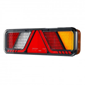 Lampa stop camion cu leduri, 24V, FULL LED, 6 functii, ceata, mers inapoi, cu triunghi, partea stanga - Img 1