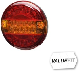 Lampa stop LED, 3 functii, tip hamburger, 140x140x25 mm, 12-24V, Hella - Img 3