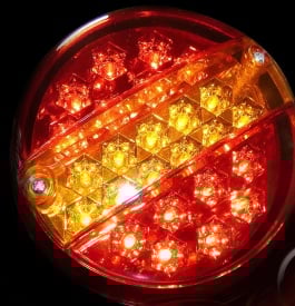 Lampa stop tip hamburger, LED, pentru camion, remorca, autobuz, rulota, 12V-24V - Img 3