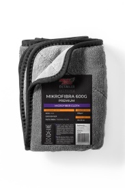 Laveta auto microfibra prosop Premium Moje Auto 60X40 cm, gri, 600 GSM