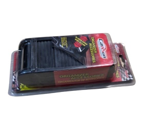 Mini organizator auto CarSun cu capac culisant si interior tapitat - Img 2