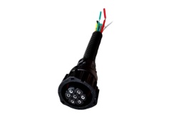Mufa metalica numar pini: 7, forma mufa: baioneta, rotund, AMP 1.5,cablu