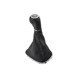 Nuca schimbator auto cu manson imitatie piele neagra Opel Corsa D 2006-2014, 5 trepte