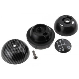 Nuca schimbator de viteze compatibil cu Fiat 500 2007-2023, 5 trepte, carbon - Img 4