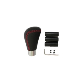 Nuca schimbator universala, piele ecologica neagra cu cusatura rosie si insertie metalica, Lichidare stoc - Img 2