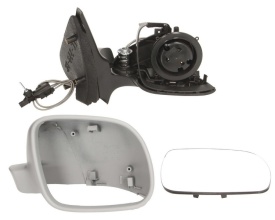 Oglinda retovizoare completa, (mecanic, convexa, captuseala) parte montare DREAPTA compatibil cu VW PASSAT B5.5 / POLO 1999-2005