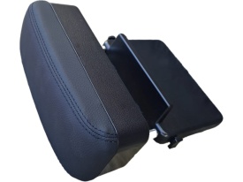 Organizator auto cu suport tip cotiera, negru cu cusatura neagra, incarcare wirelles - Img 9