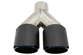 Ornament evacuare Carbon Fiber Mat Finisaj Albastru Editie Limitata 6.3cm - Img 9