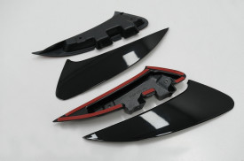 Ornamente Bara Spate Flapsuri compatibil cu Mercedes CLA Shooting Brake X118 CLA Coupe C118 2019-> Negru Lucios 45S Design - Img 4