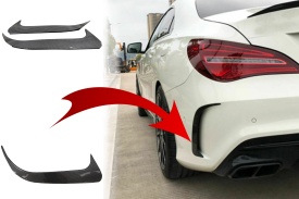 Ornamente bara spate flapsuri compatibil cu MERCEDES CLA W117 2014-2018 Carbon Edition