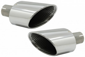 Ornamente Evacuare compatibil cu Audi A4 B9 2016-2019 A5 F5 2017-2019 Crom - Img 2