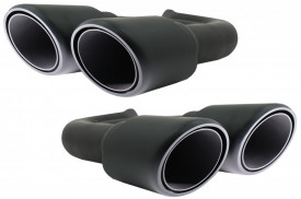 Ornamente Evacuare compatibil cu Porsche Cayenne 92A V6 2010-2014 GTS Design Matte Black - Img 2