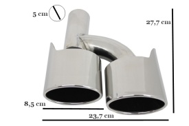 Ornamente evacuare compatibil cu sistemul de evacuare Mercedes C-Class E-Class S-Class CLS SL SLK W204 W211 W221 C63 E65 Design - Img 6