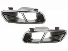 Ornamente pentru sistemul de evacuare compatibil cu Mercedes A-Class W176 2012-2018 CLA W117 C117 2012-2018 A45 CLA45 Design - Img 2