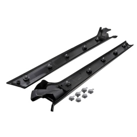 Ornamente stalpi A exterior compatibil Land Rover Discovery III 2004-2009, Discovery 4 IV parte montare stanga si dreapta, negru mat satinat  - Img 4