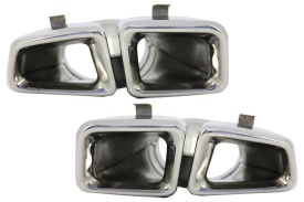 Ornamente tobe pentru sistemul de evacuare compatibil cu Mercedes M-Class W166 2012-2015 CLS-Class W218 Facellift CLS630 Crom