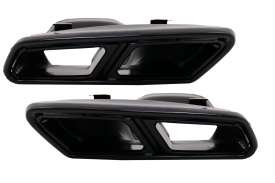 Ornamente tobe sistemul de evacuare compatibil cu Mercedes S-Class W222 E-Class W212 Facelift CLS W218 SL-Class R231 E63 S65 Design Black Exclusive Editon