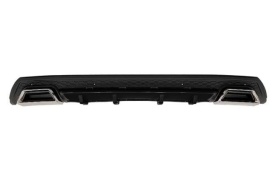 Pachet exterior aero universal, prelungire bara fata si praguri laterale negru cu buza neagra si difuzor cu tipsuri trapez - Img 4