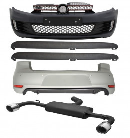 Pachet exterior cu toba finala complet VW Golf 6 VI 2008-2014 GTI Design - Img 1