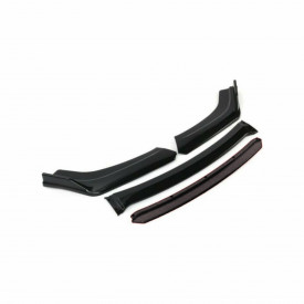 Prelungire bara fata Civic Design, negru lucios cu buza neagra, 4 piese