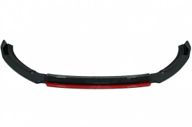 Prelungire Bara Fata compatibil cu VW Polo MK6 2018-> Negru Lucios cu buza rosie - Img 2