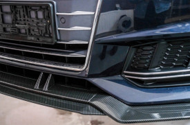 Prelungire Bara Fata Lip compatibil cu Audi A4 B9 8W S-Line (2016-2018) Carbon Look - Img 8