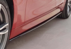 Prelungire praguri laterale compatibile cu BMW seria 3 F30 2012-2018, negru lucios, Produs Deteriorat! - Img 1