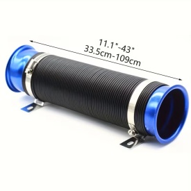 Prelungire universala aer din filtru pana in admisie cu diametru de 75mm cu intindere pana la 1m, furtun negru cu capete albastru - Img 2