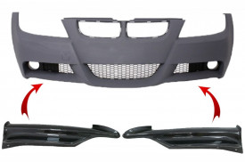 Prelungiri Carbon compatibil cu BMW 3 Series E90 E91 Sedan Touring 2005-2008 pentru Bara Fata M-tech - Img 5