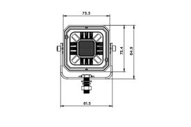Proiector auto cu LED, universal, cu pozitie rosie si portocalie, 12V-24V, E-mark - Img 2