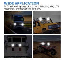 Proiector auto Led bar, lumina combinata pentru ATV, SUF, Jeep 4x4, Camion, 12-24V, lungime 15.5 cm, 93 W - Img 11