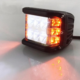 Proiector cu led 45W 12V-24V cu stroboscop galben