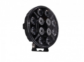 Proiector cu led camion faza lunga si pozitie, diametru 180mm, 12V-24V, pozitie cu leduri alb - portocaliu - Img 1
