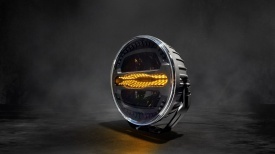 Proiector cu led camion faza lunga si pozitie, diametru 228 mm, 12V-24V, pozitie cu leduri alb - portocaliu - Img 8
