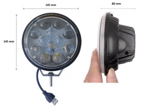 Proiector cu led, far led, 36W, faza scurta, faza lunga, 12V-24V - Img 2