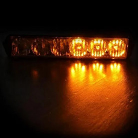 Proiector stroboscopic 6 LED-uri, in grila, subtire, galben - Img 3