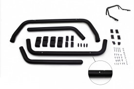 Rollbar compatibil Toyota Hillux 2015-2020, 2020->, negru, diam. teava 76 mm - Img 2