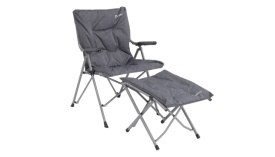 Scaun pliabil pentru camping, plaja, pescuit sau gradina, Outwell Furniture Alder Lake, culoare gri, 120 kg - Img 10